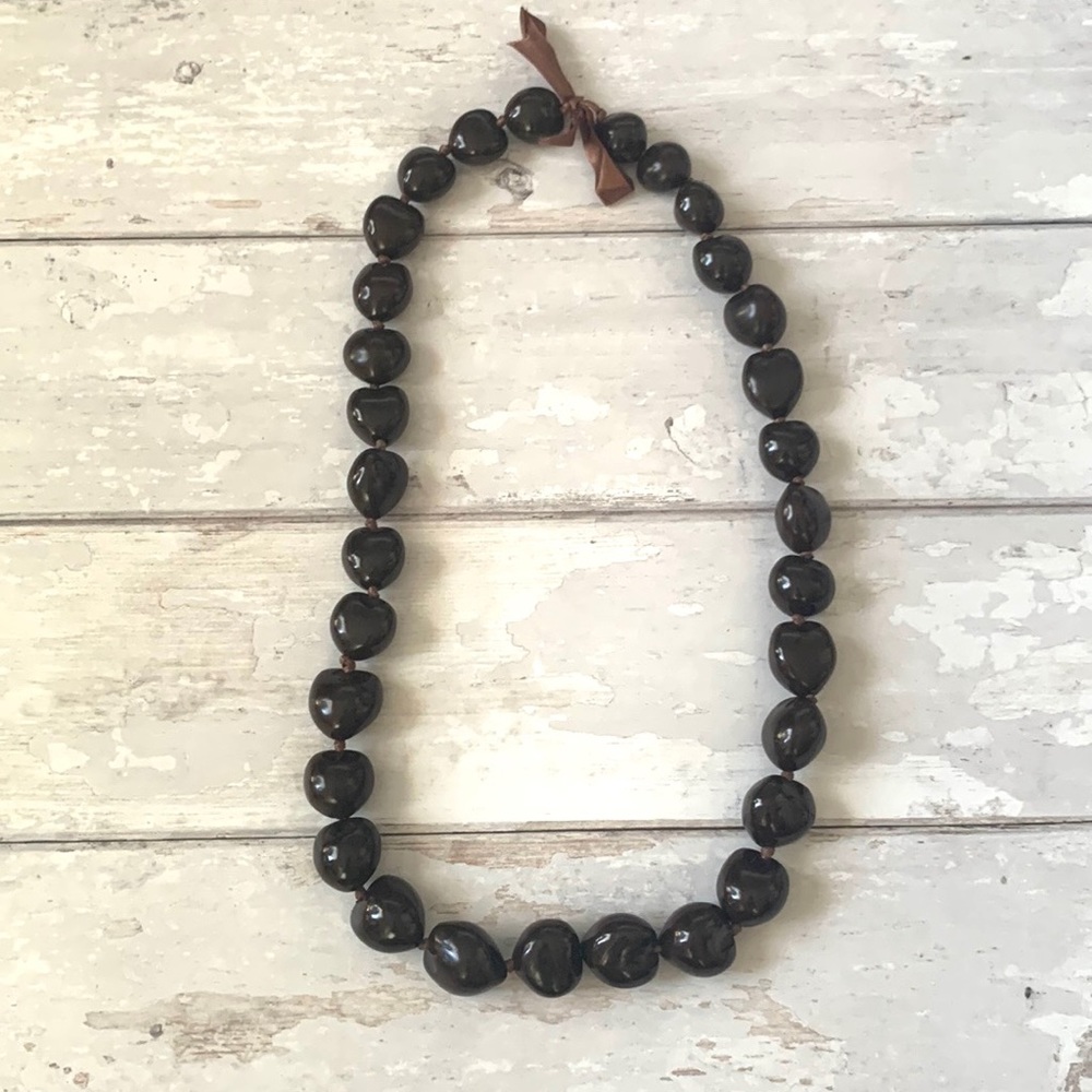 Vintage Retro Chunky Wood Necklace Bohemian Boho Natural Statement Jewelry